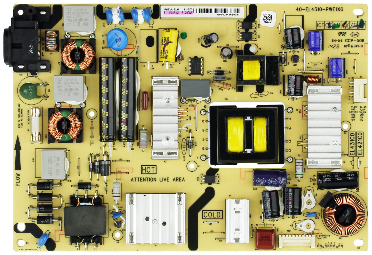 TCL 81-EL421C1-PL290AA Power Supply / LED Board