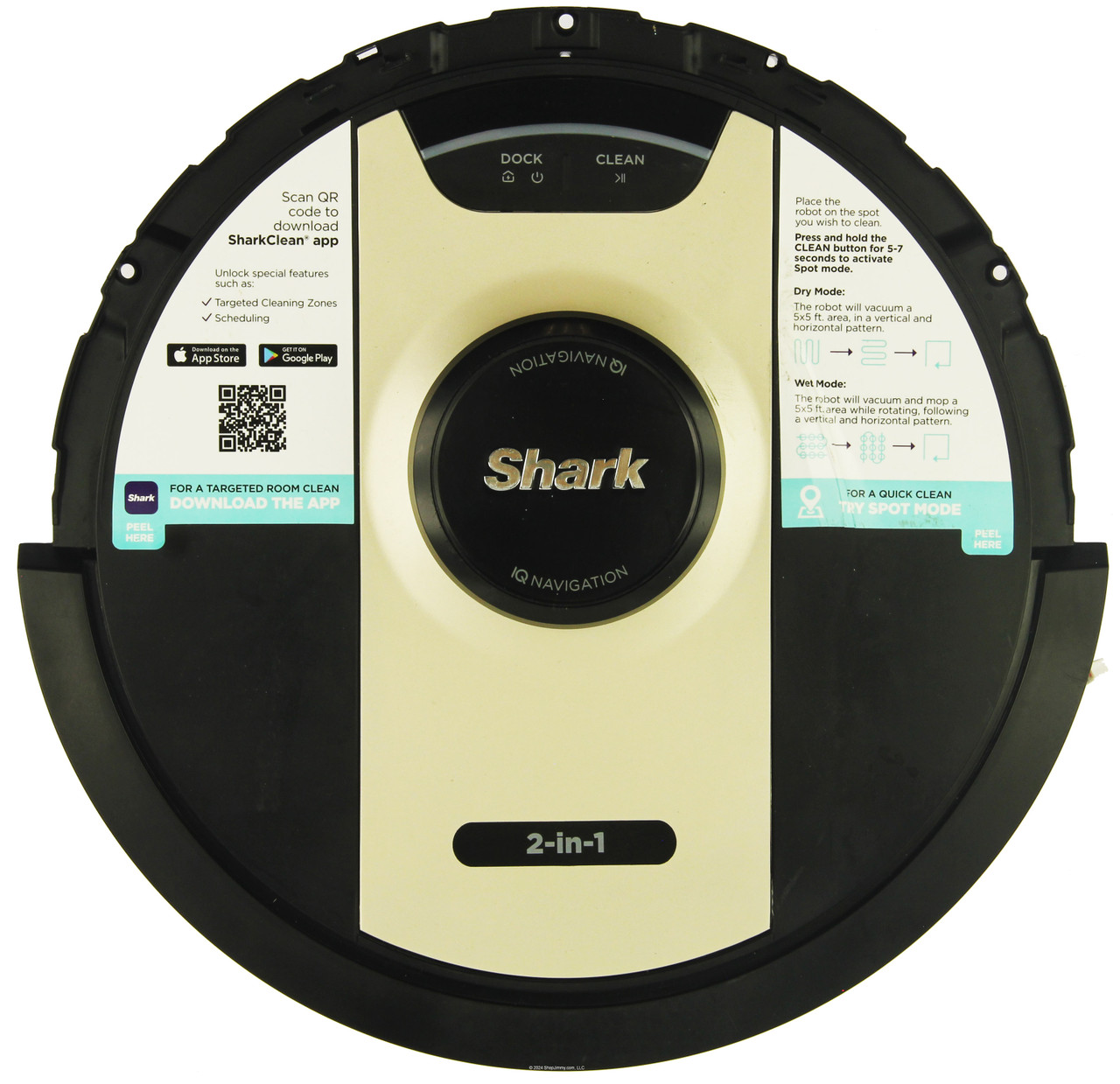 Shark Matrix Robot Vacuum Replacement Top Case w/Buttons UR2410WXUS 