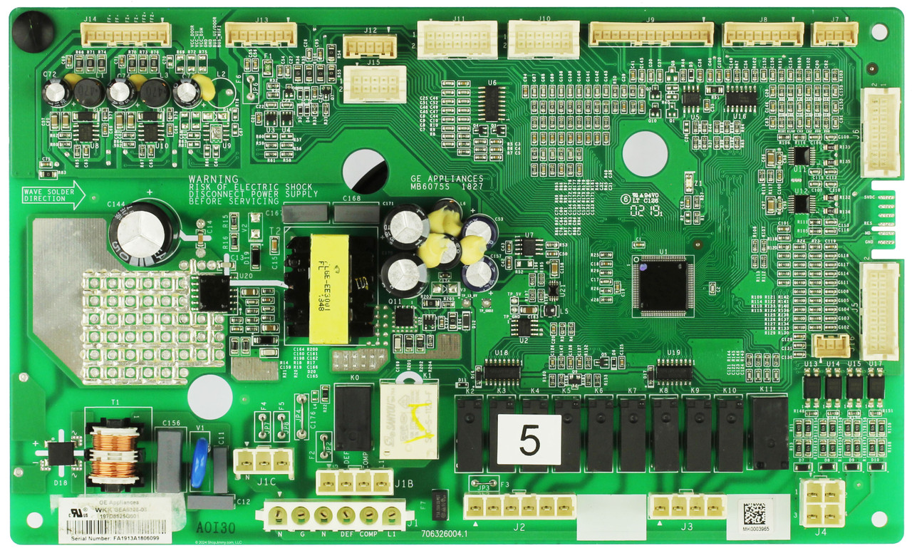 GE Refrigerator 197D8525G001 Main Control Board