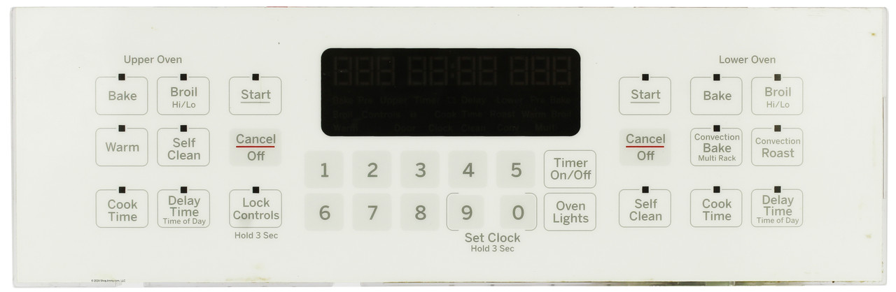 GE Oven WB27T11494 Control Board - White Overlay