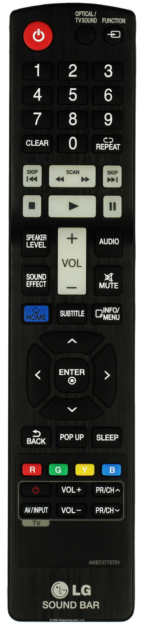 LG AKB73775701 Sound Bar Remote Control - Open Bag