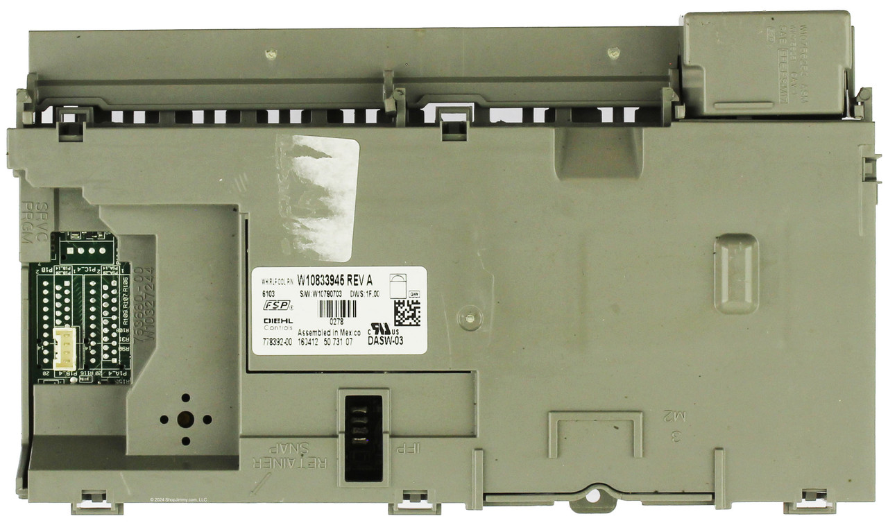 Whirlpool Dishwasher W10833945 Control Board