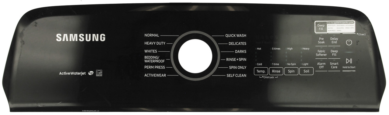 Samsung Washer DC64-03825J Control Panel Assembly 