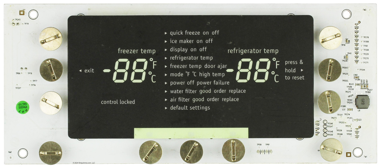 Electrolux Refrigerator A05860707 Display Board