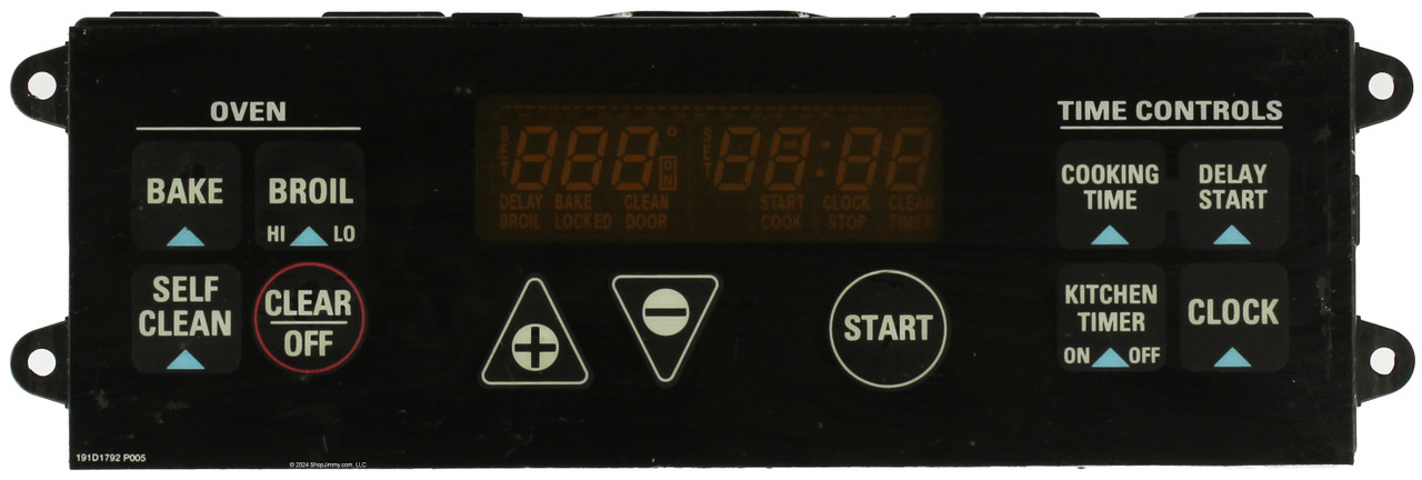 GE Oven WB27K5306 Control Board - Black Overlay