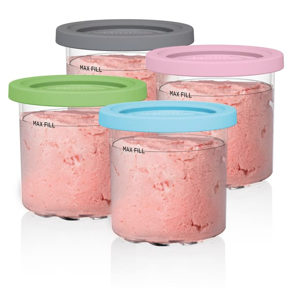 Ninja CREAMi Ice Cream Maker Pints w/Lid 4-PACK CN305A NC300 NC301 -