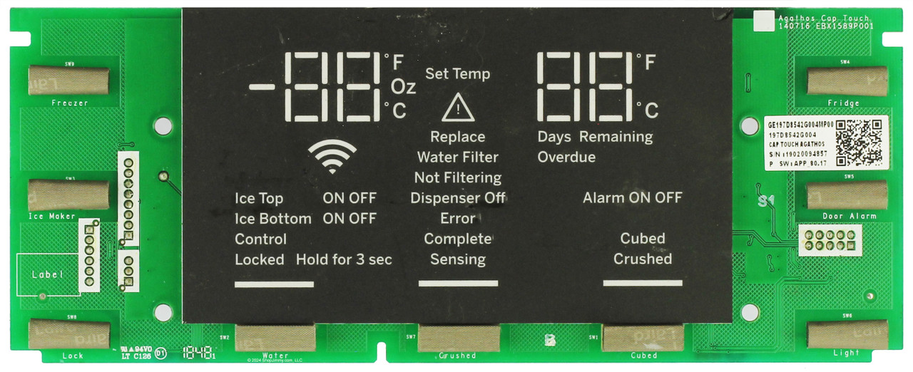 GE Refrigerator 197D8542G004 Dispenser Board