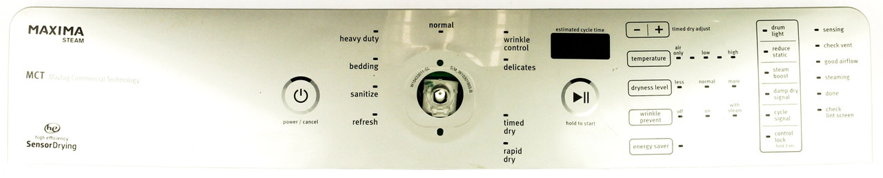 Maytag Whirlpool Dryer W10433019 Top Console