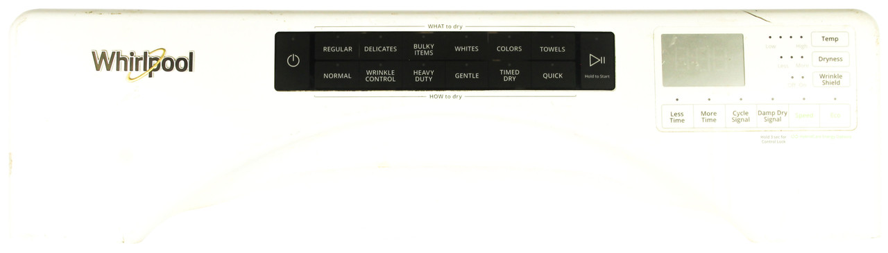 Whirlpool Washer W11296380 Control Panel
