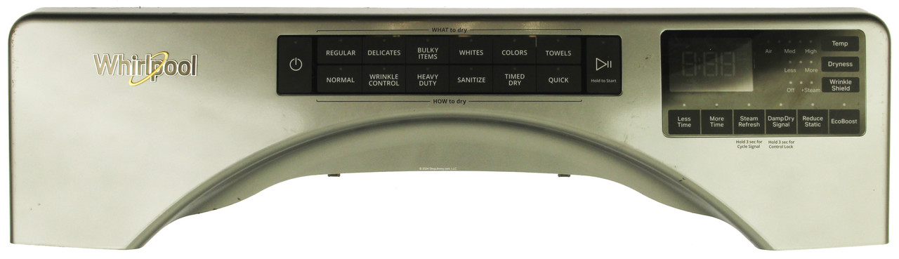 Whirlpool Dryer W11558197 Control Panel Assembly