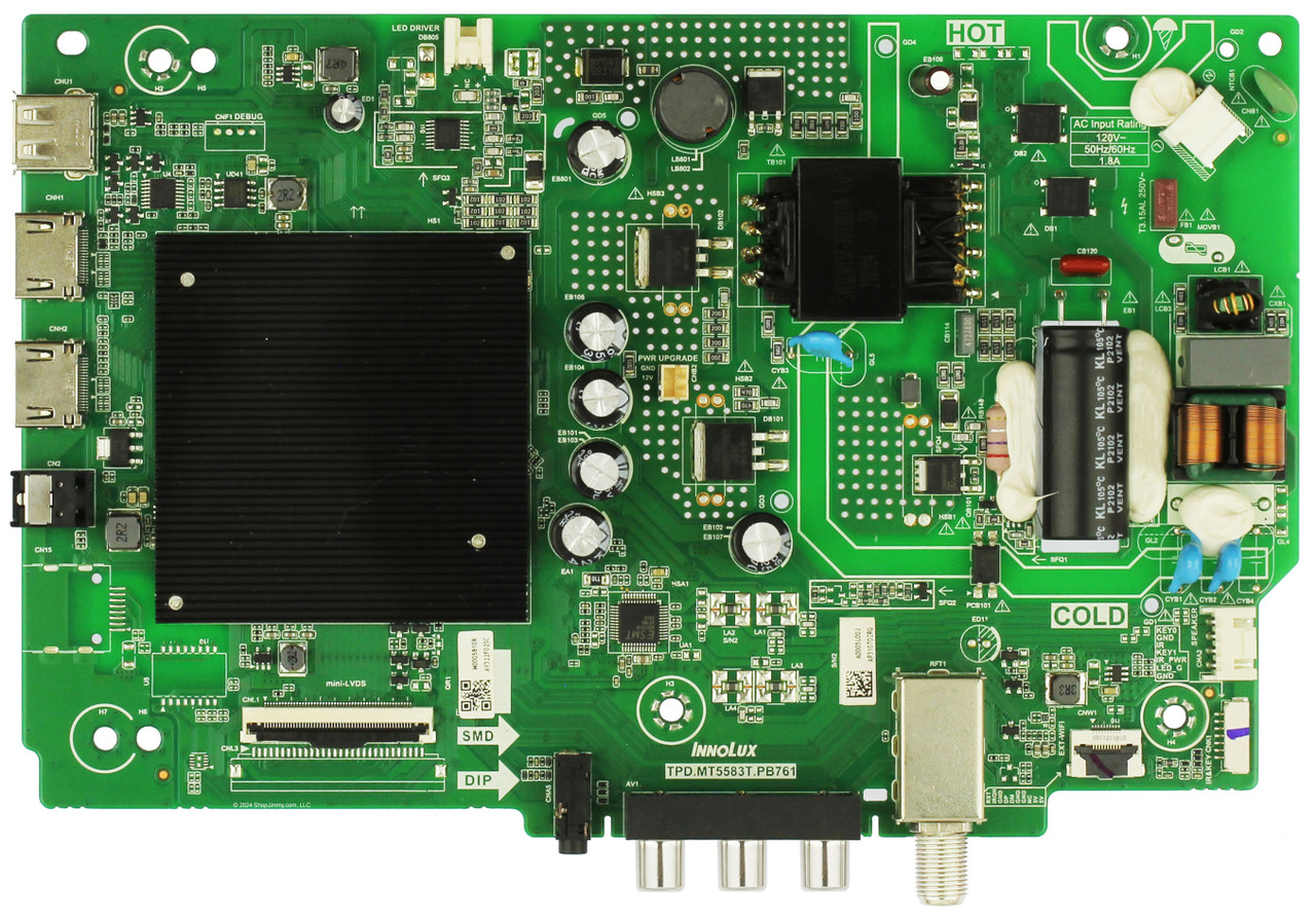 Vizio Main Board / Power Supply 6M03A0005L00J for D40F-J09 LINID4K