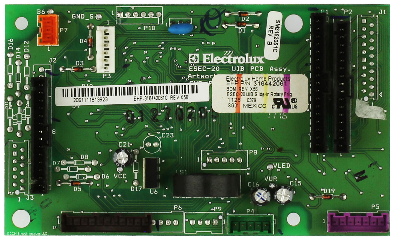 Frigidaire Range 316442061 Power UIB Board