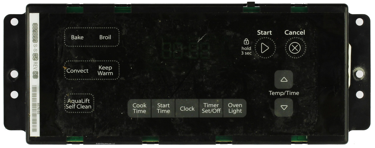 Whirlpool Range WPW10348707 W10348707 Control Board - Black Overlay