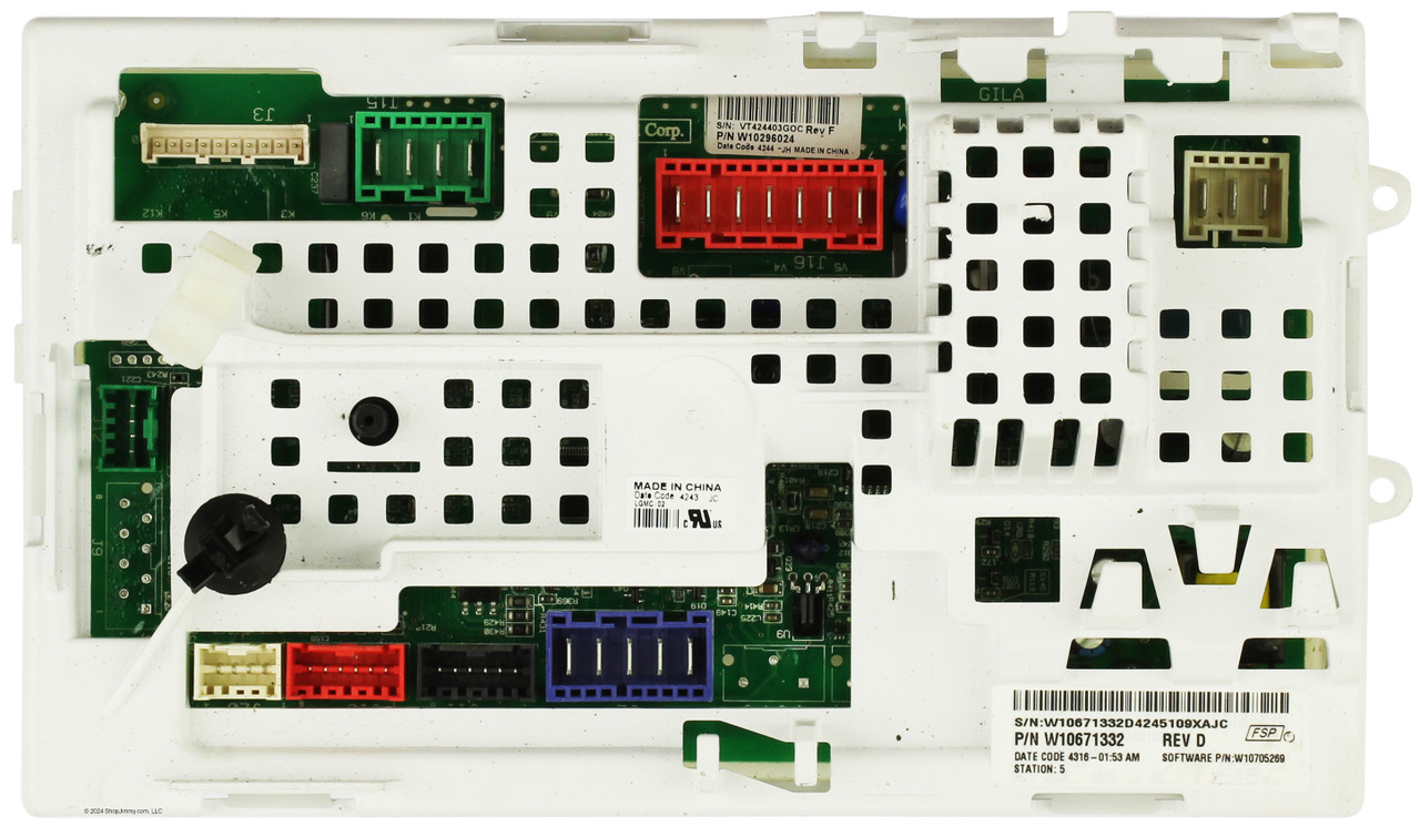 Crosley Washer W10671332 Control Board CAW9244DW1