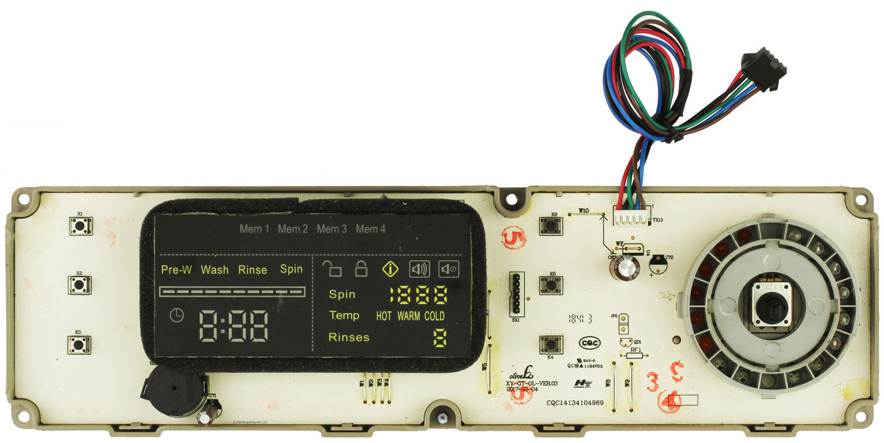 Equator Washer KMG50-71912 Display Board