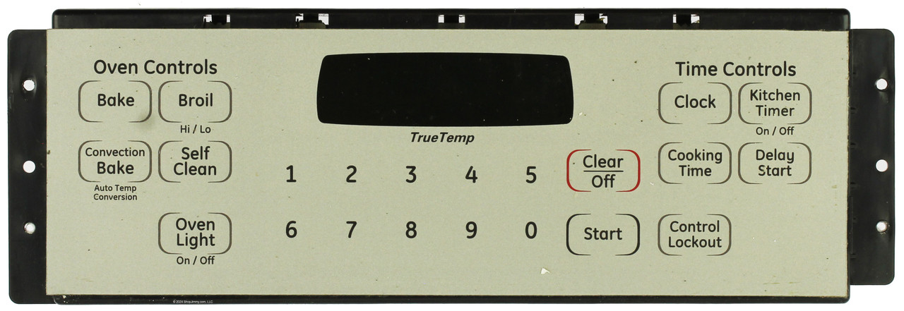 GE Oven WB27K10319 Control Board - Silver Overlay