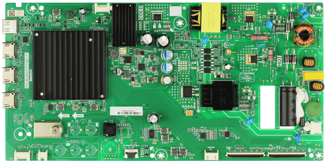 Vizio 6M03A000ES00J Main Board / Power Supply V4K50C-0809