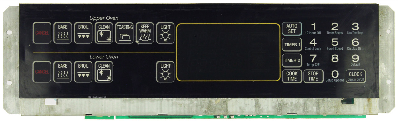 Oven 7601P607-60 Control Board - Black Overlay