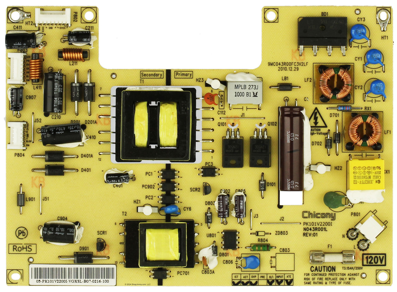 Toshiba PK101V2200I Power Supply 24SL415U