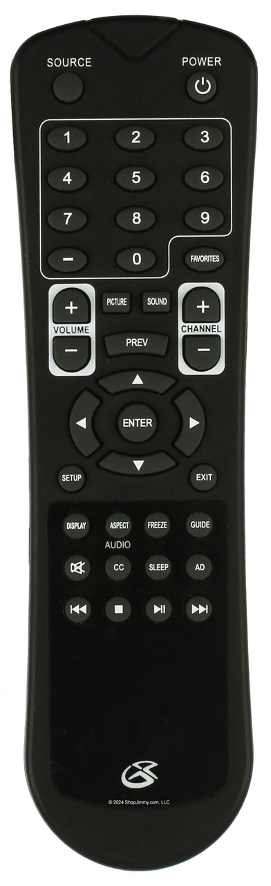 GPX TU5538B Remote Control -- Open Bag