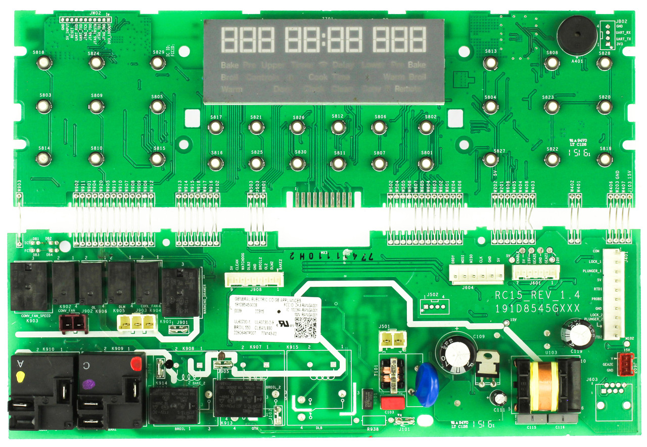 GE Oven 191D8545G028 Control Board - No Housing