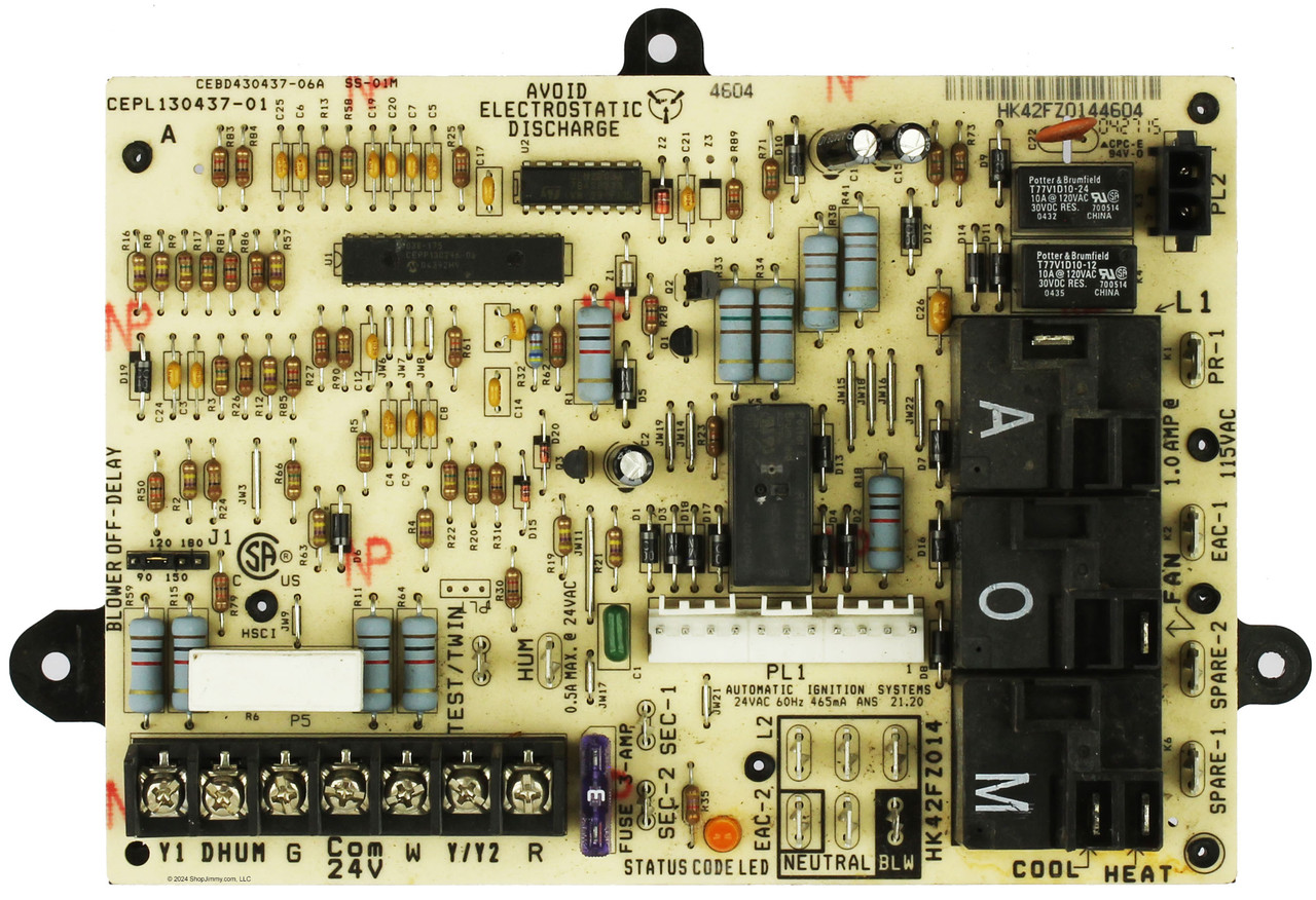 Carrier Bryant Furnace CEPL130437-01 Control Board