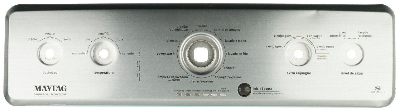 Whirlpool W11213804 Control Panel