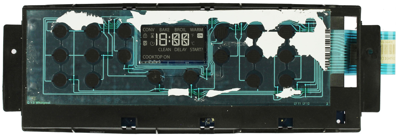 Whirlpool Oven W11204532 Control Board - No Overlay