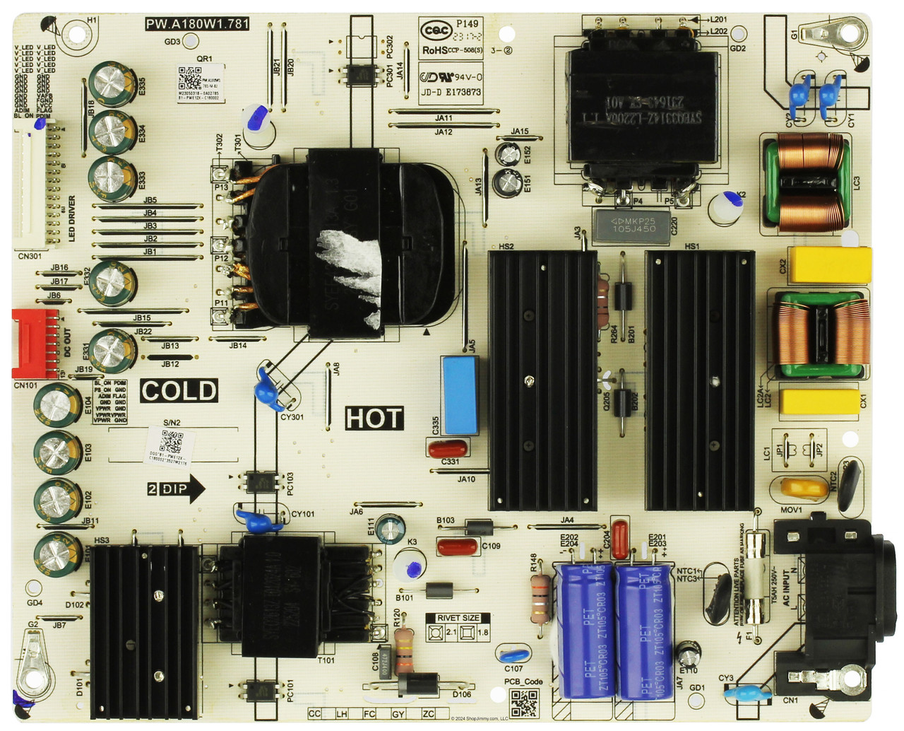 Amazon Fire Tv 81-PWE12X-C180002 Power Supply/LED Driver Board