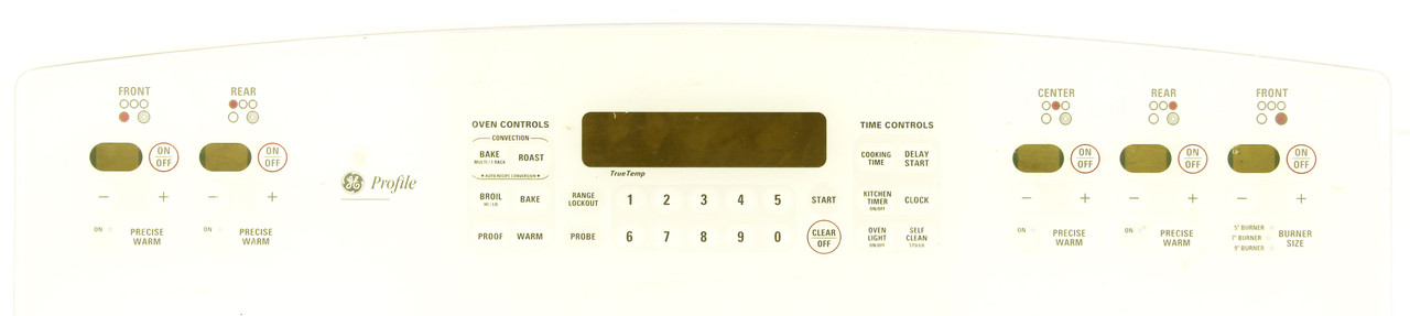 GE Oven 164D4967P001 Touch Panel Assembly