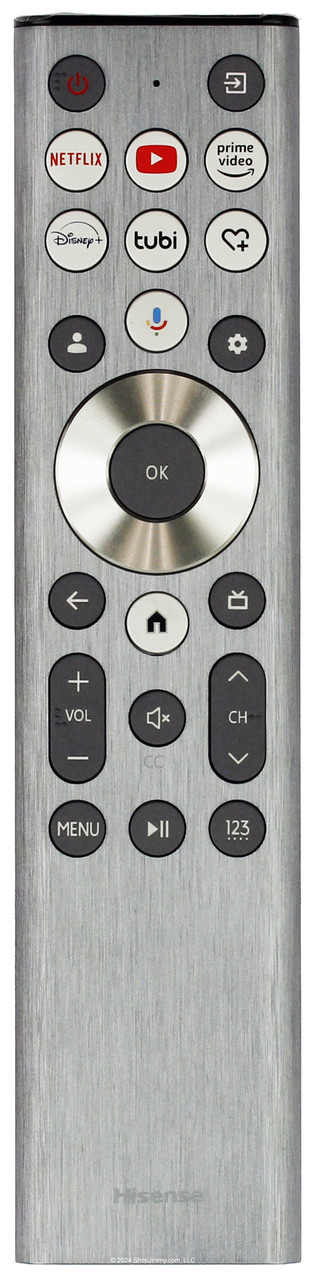 Hisense ERF6A80 Netflix YouTube Prime Video Disney+ Tubi Remote Control - Open