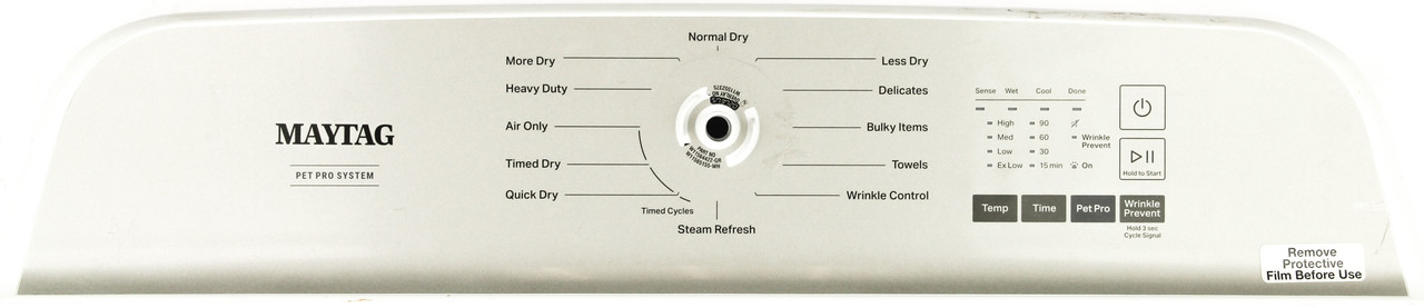 Maytag Washer W11534425 Control Panel Assembly 