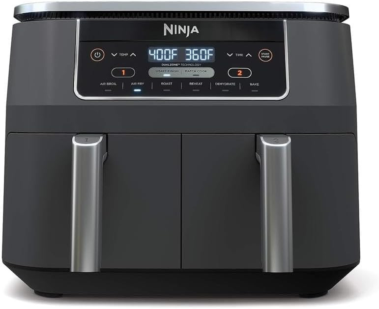 Ninja DZ201 Foodi 6-in-1 2 Basket Air Fryer 8 quart  - 