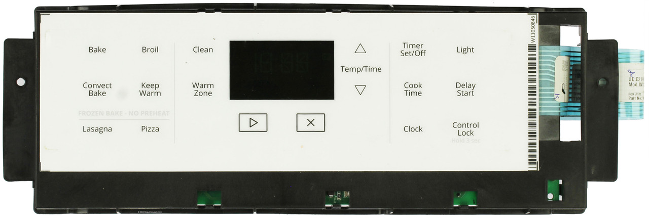 Whirlpool Range W11428376 Control Board W/ White Overlay 