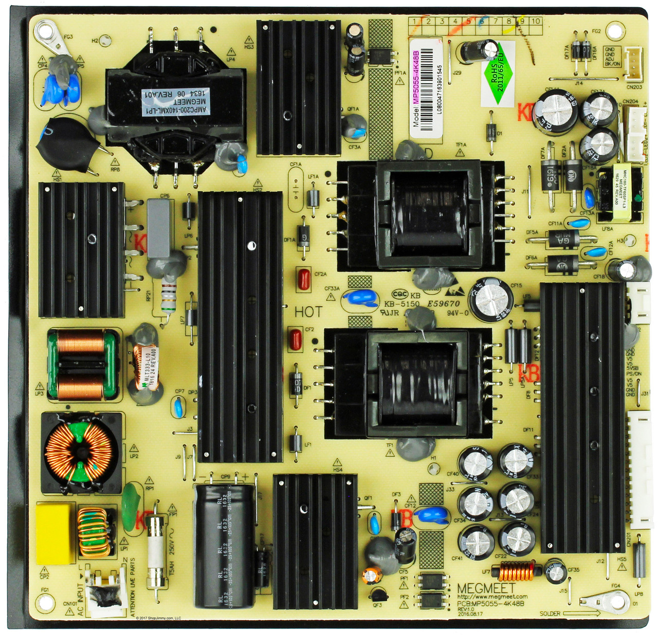 Westinghouse MP5055-4K48B Power Supply/LED Driver Board