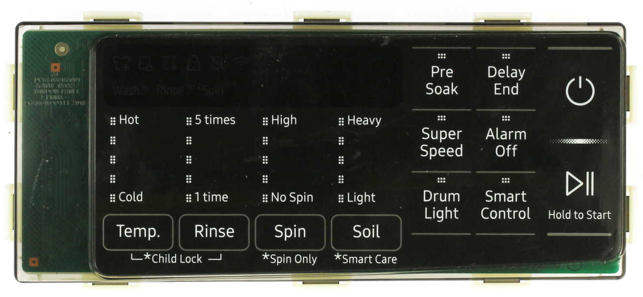 Samsung Washer DC97-21943H Control Panel