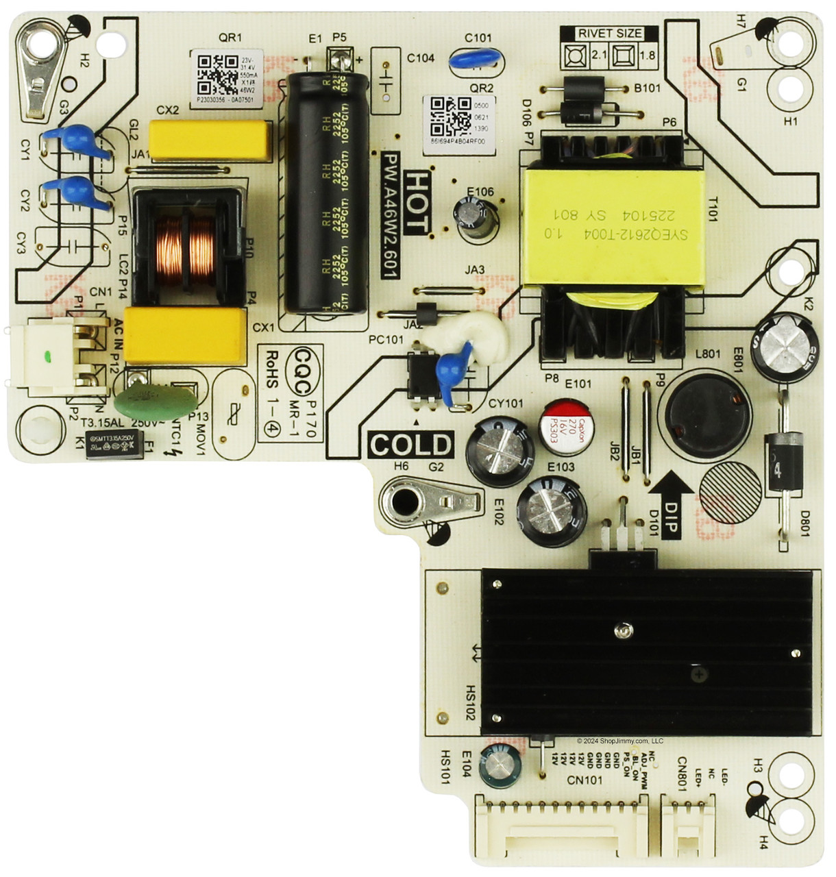 Insignia 0500-0621-1390 Power Supply Board NS-24F202NA23