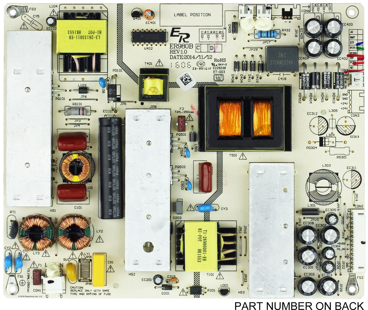 Proscan ER980B-D Power Supply for PLDED5515-UHD PLDED5515-B-UHD (A1602, A1605)