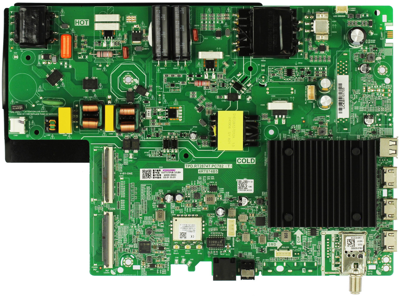 LG 4700020882 60000-00003 Main Board 50UT7570PUB.CUSUBH