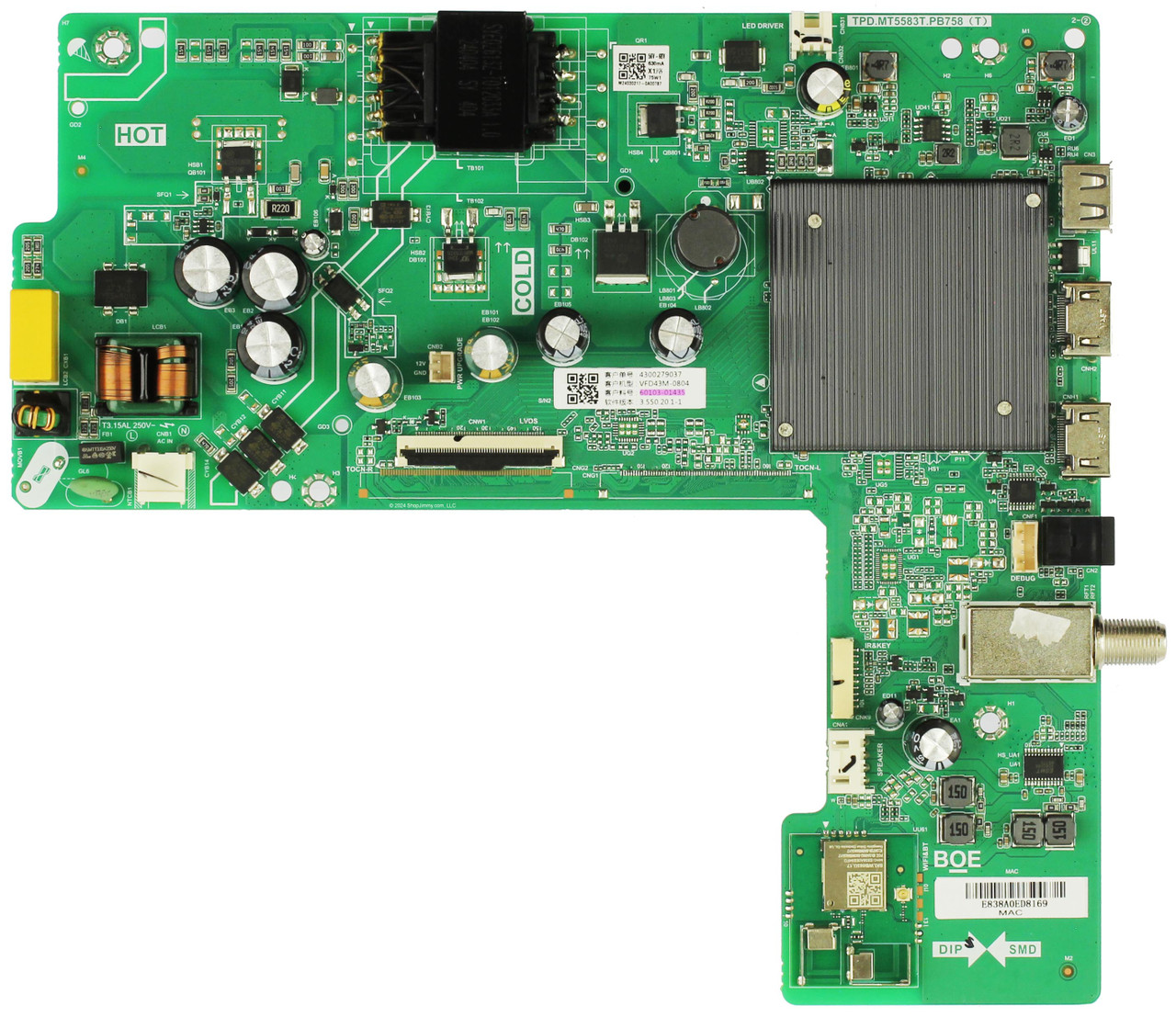 Vizio 60103-01435 Main Board for VFD43M-0804