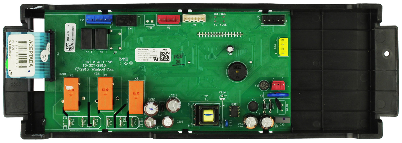 Whirlpool Range W11038143 Control Board - No Overlay