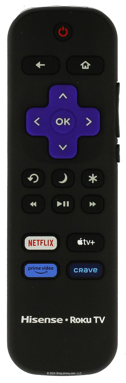 Hisense Roku 3026000057 Netflix Apple Prime Crave Remote Control -- NEW