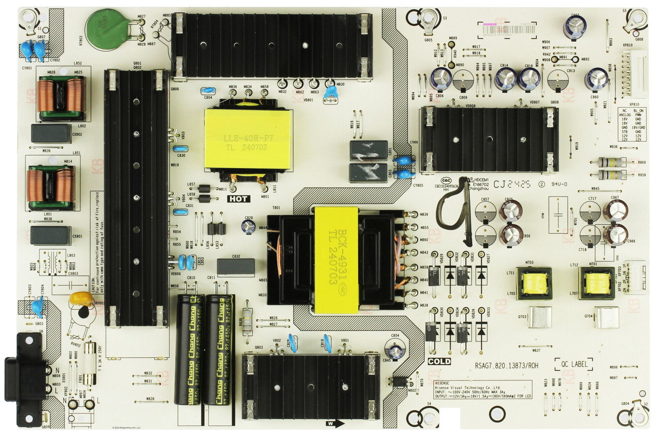 Hisense 416410 13873-A Power Supply 75QD6N