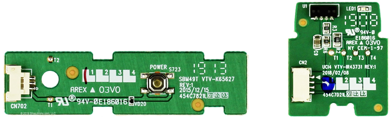 Insignia 664V0100110 Keyboard Controller and 665V0B00010 IR Sensor