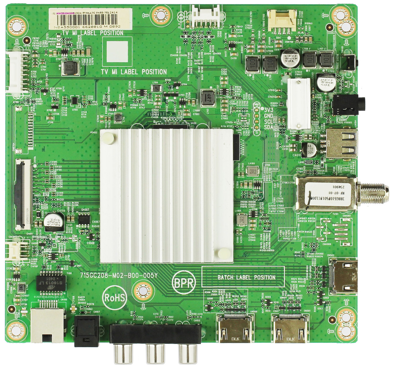 Pioneer 756TXNCB0IK008 Main Board PN55-751-24U