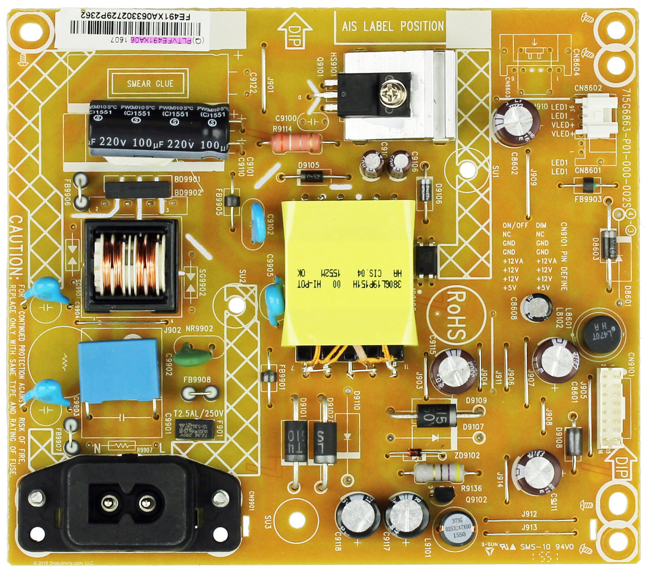 Vizio PLTVFE491XA06 Power Supply Unit