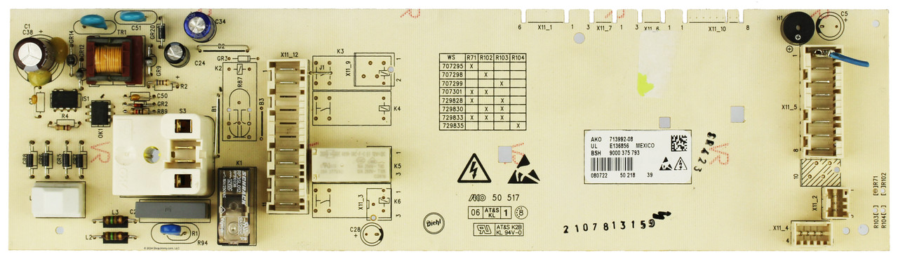 Bosch 713992-08 Control Board