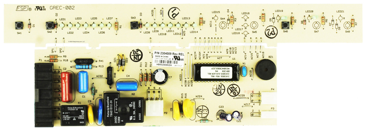 KitchenAid Whirlpool 2304009 Refrigerator Control Board