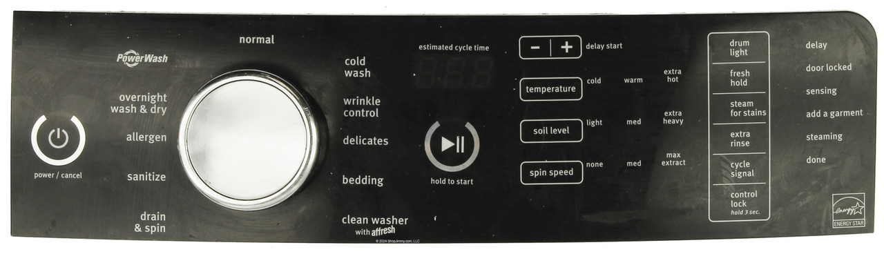 Maytag W10575707 Washer Control Panel