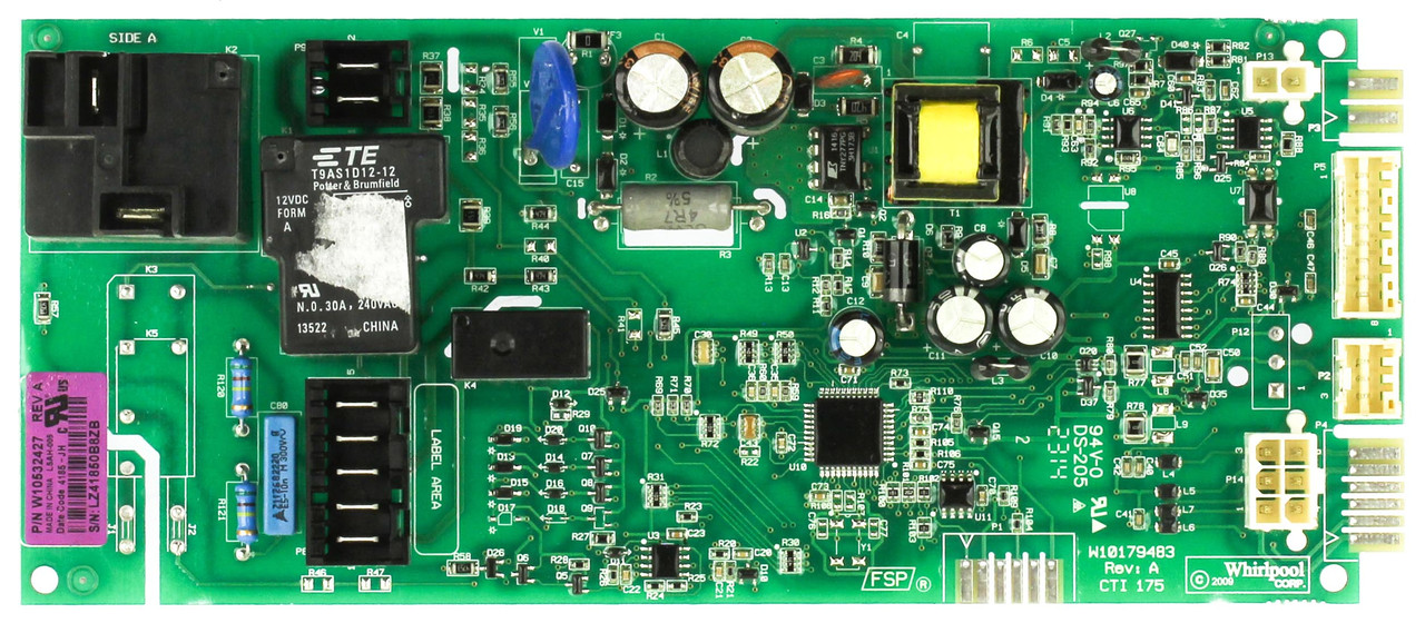 Whirlpool W10532427-NH Dryer Control Board (No Plastic Housing)